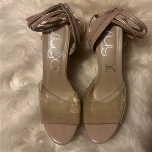 Sugar Women's Beige Strappy Heels